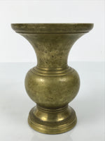 Japanese Buddhist Altar Fitting Brass Metal Flower Vase Vtg Gold Hanatate BA756