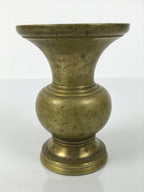 Japanese Buddhist Altar Fitting Brass Metal Flower Vase Vtg Gold Hanatate BA756