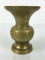 Japanese Buddhist Altar Fitting Brass Metal Flower Vase Vtg Gold Hanatate BA756