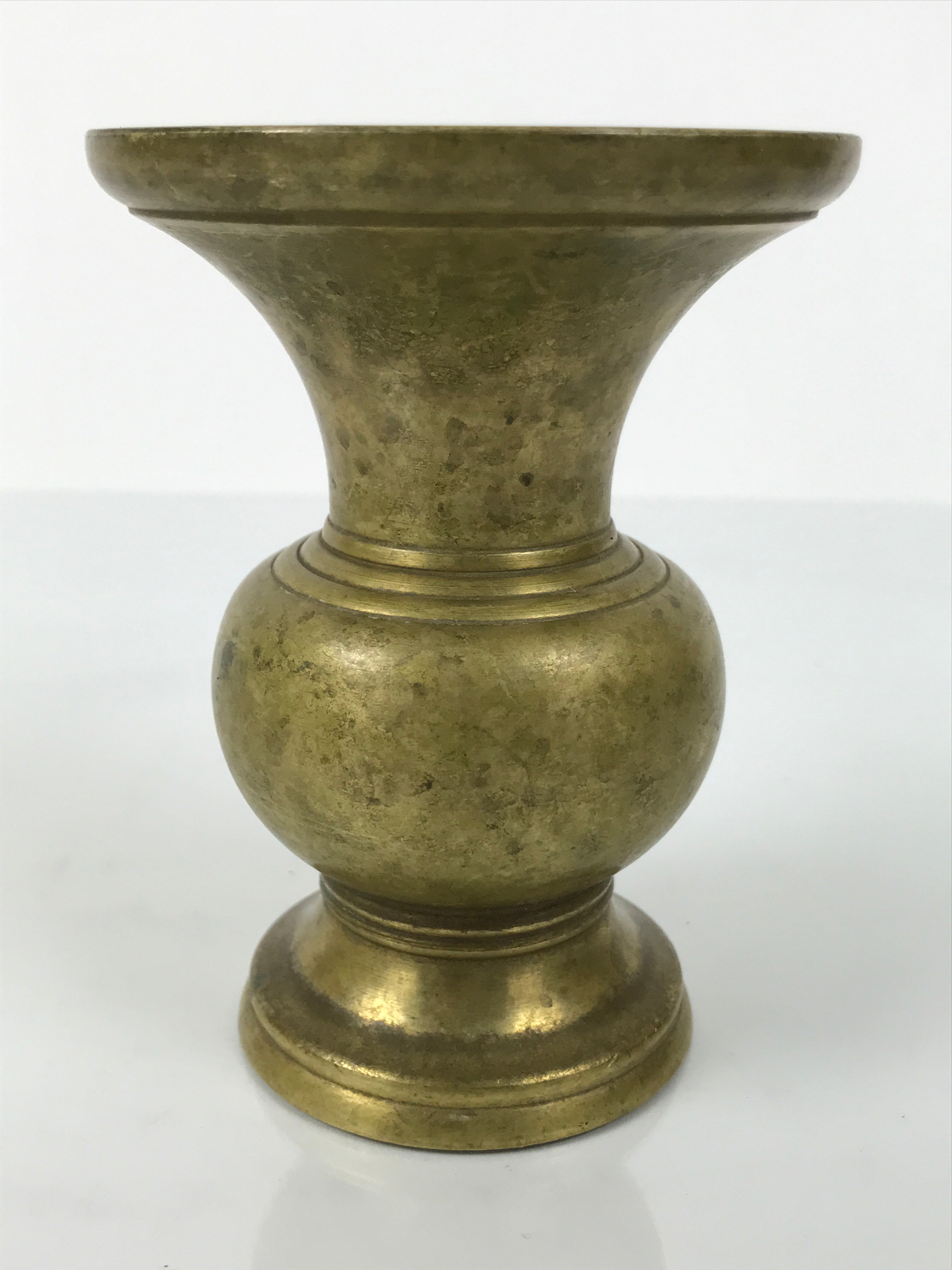 Japanese Buddhist Altar Fitting Brass Metal Flower Vase Vtg Gold Hanatate BA756