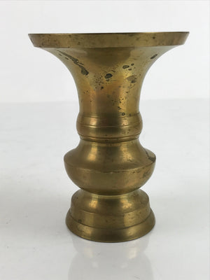 Japanese Buddhist Altar Fitting Brass Metal Flower Vase Vtg Hanatate Gold BA331