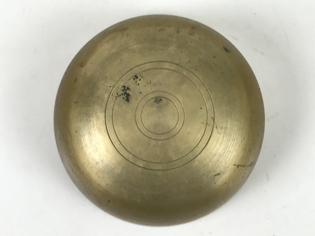 Japanese Buddhist Altar Fitting Brass Metal Orin Bell Singing Bowl Butsugu BA587