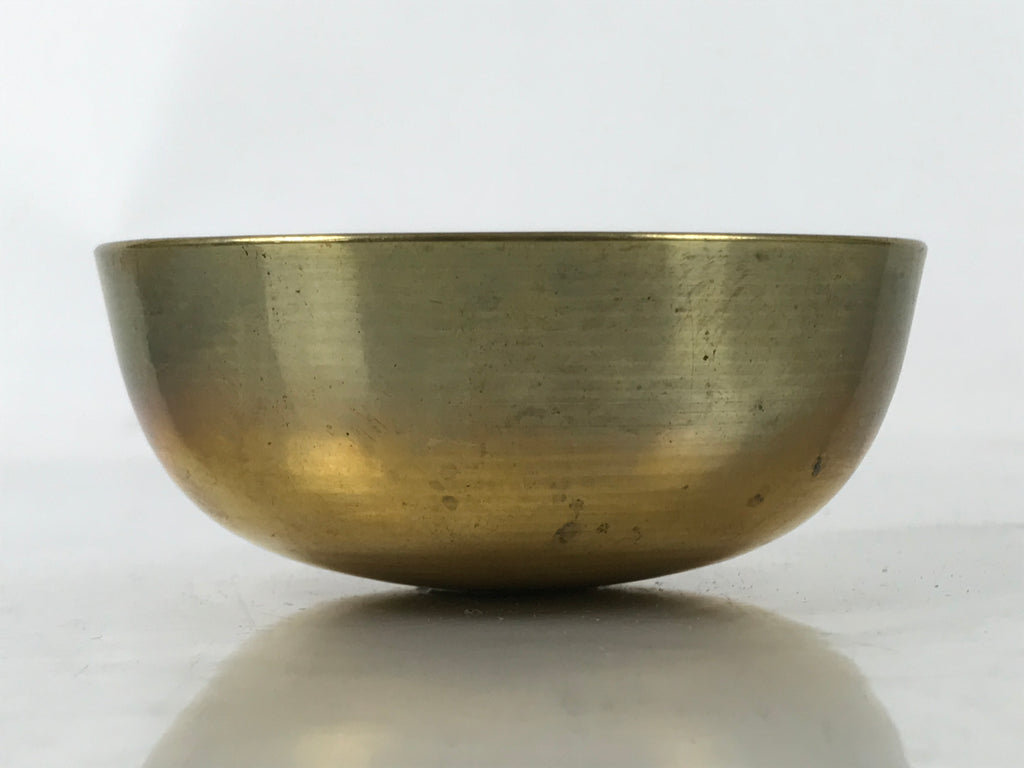 Japanese Buddhist Altar Fitting Brass Metal Orin Bell Singing Bowl Butsugu BA589