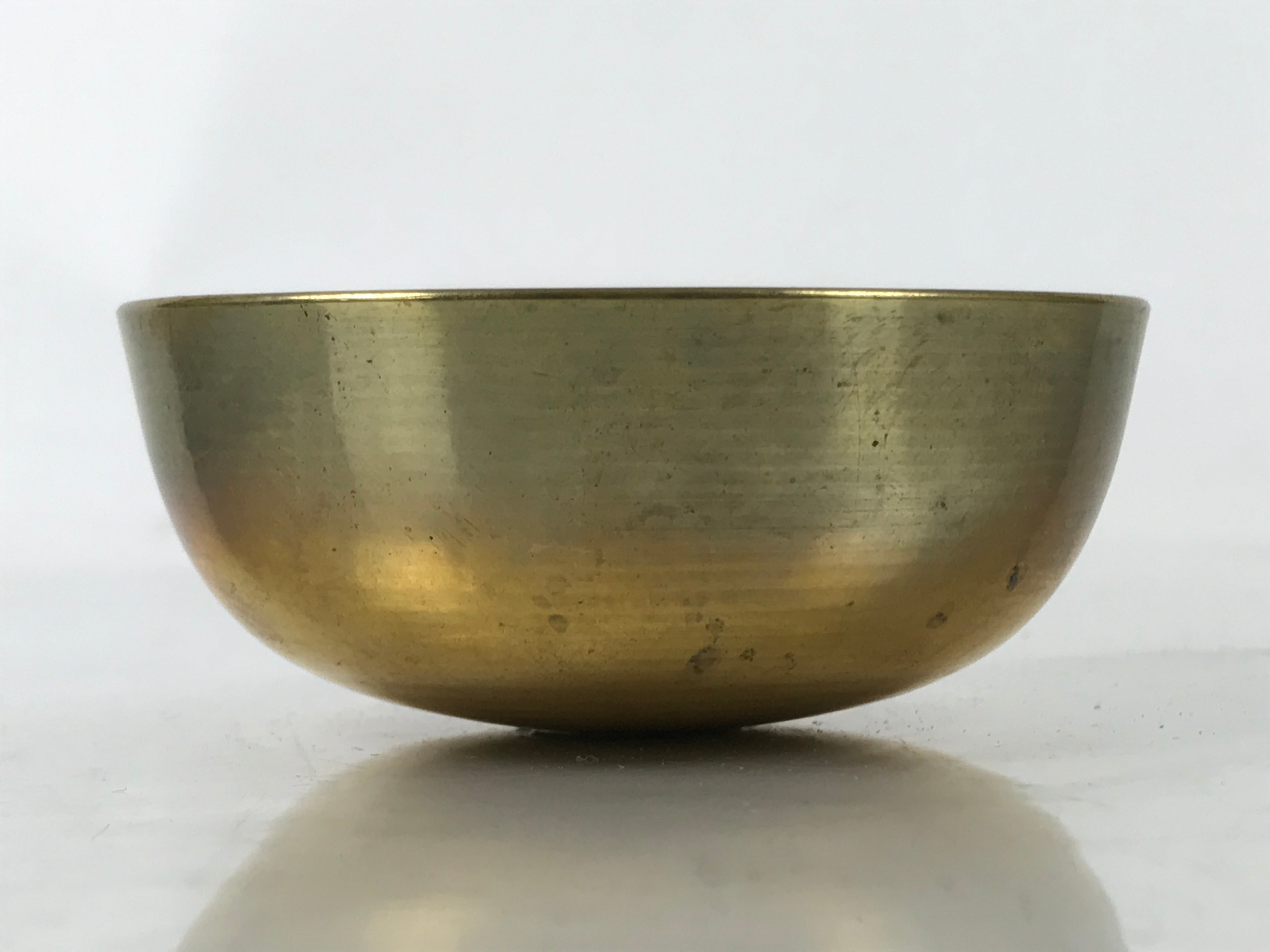 Japanese Buddhist Altar Fitting Brass Metal Orin Bell Singing Bowl Butsugu BA589