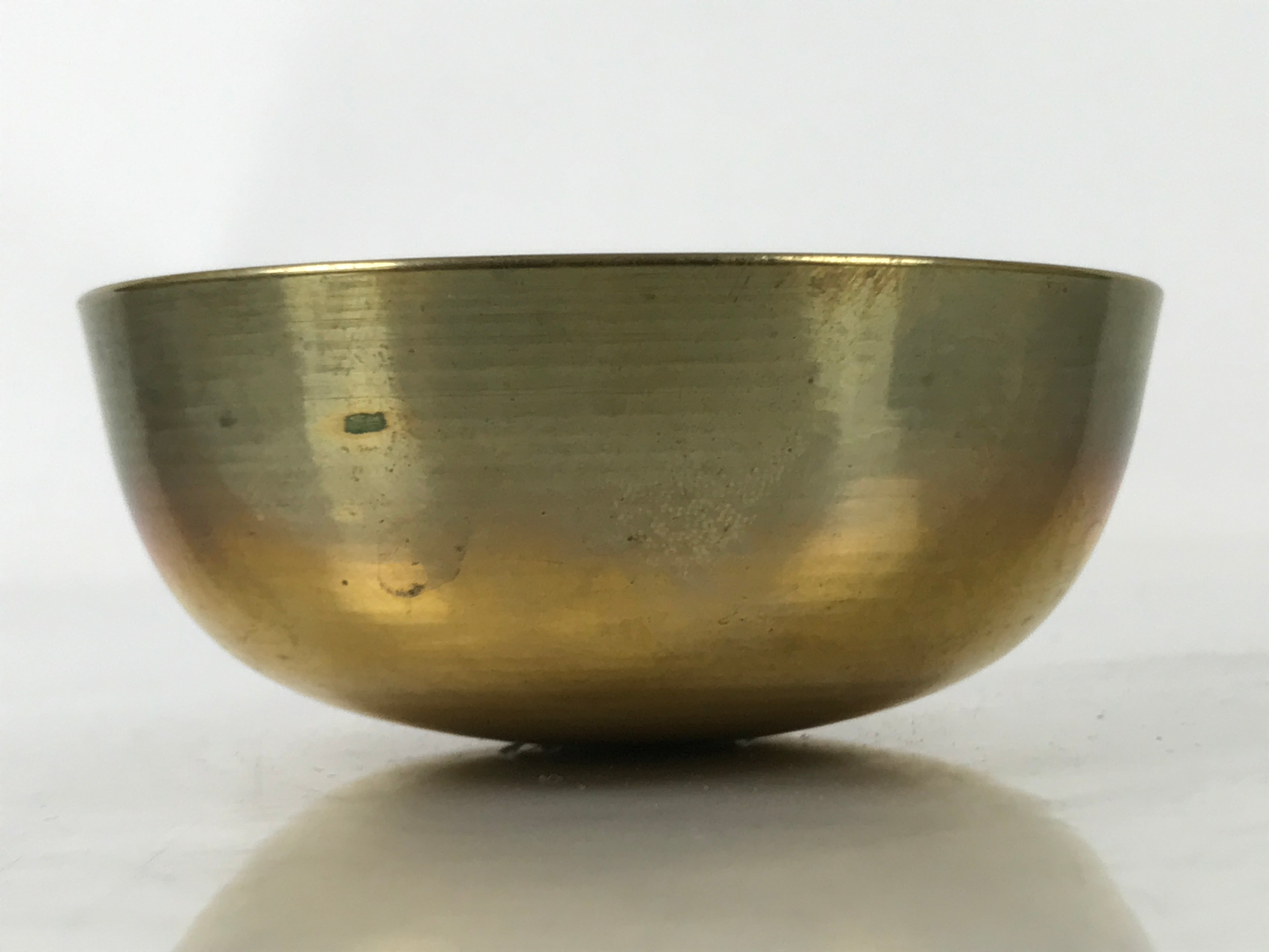 Japanese Buddhist Altar Fitting Brass Metal Orin Bell Singing Bowl Butsugu BA589