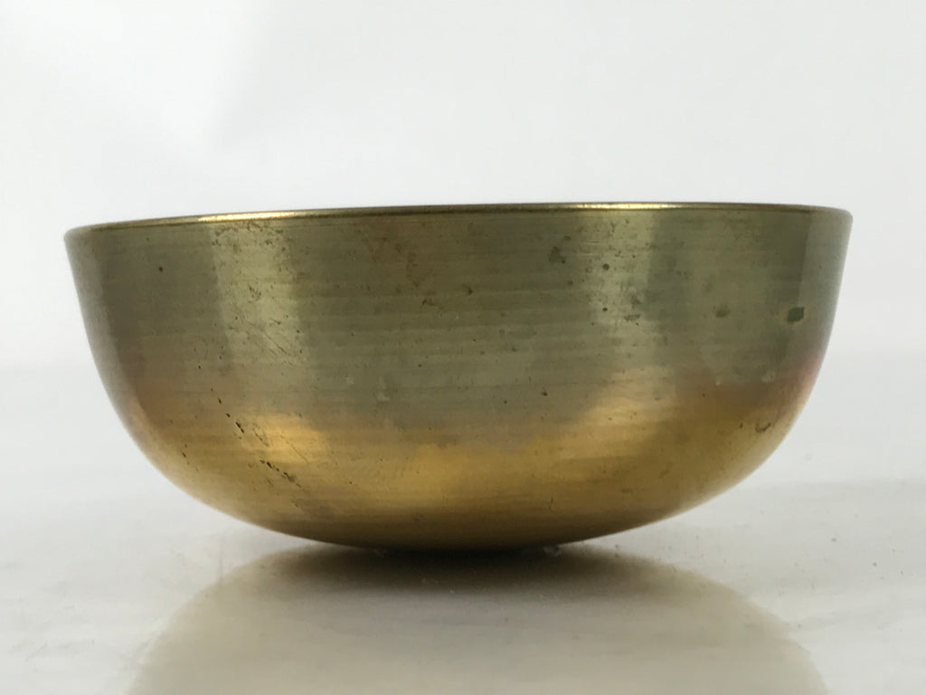 Japanese Buddhist Altar Fitting Brass Metal Orin Bell Singing Bowl Butsugu BA589