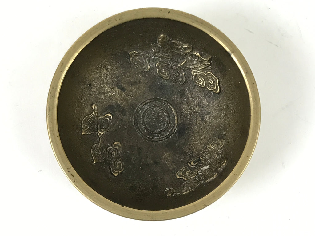 Japanese Buddhist Altar Fitting Brass Metal Orin Bell Singing Bowl Butsugu BA589