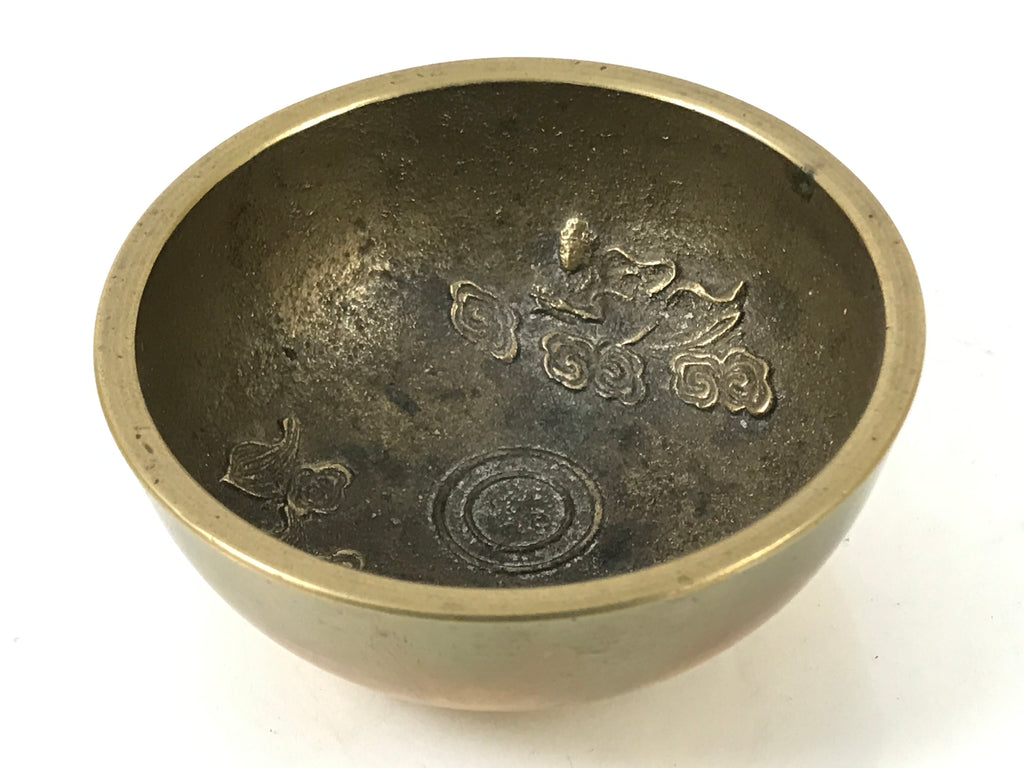 Japanese Buddhist Altar Fitting Brass Metal Orin Bell Singing Bowl Butsugu BA589