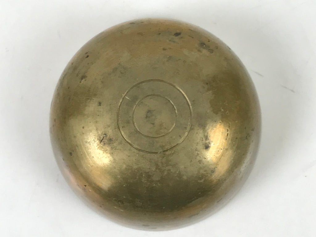 Japanese Buddhist Altar Fitting Brass Metal Orin Bell Singing Bowl Butsugu BA593