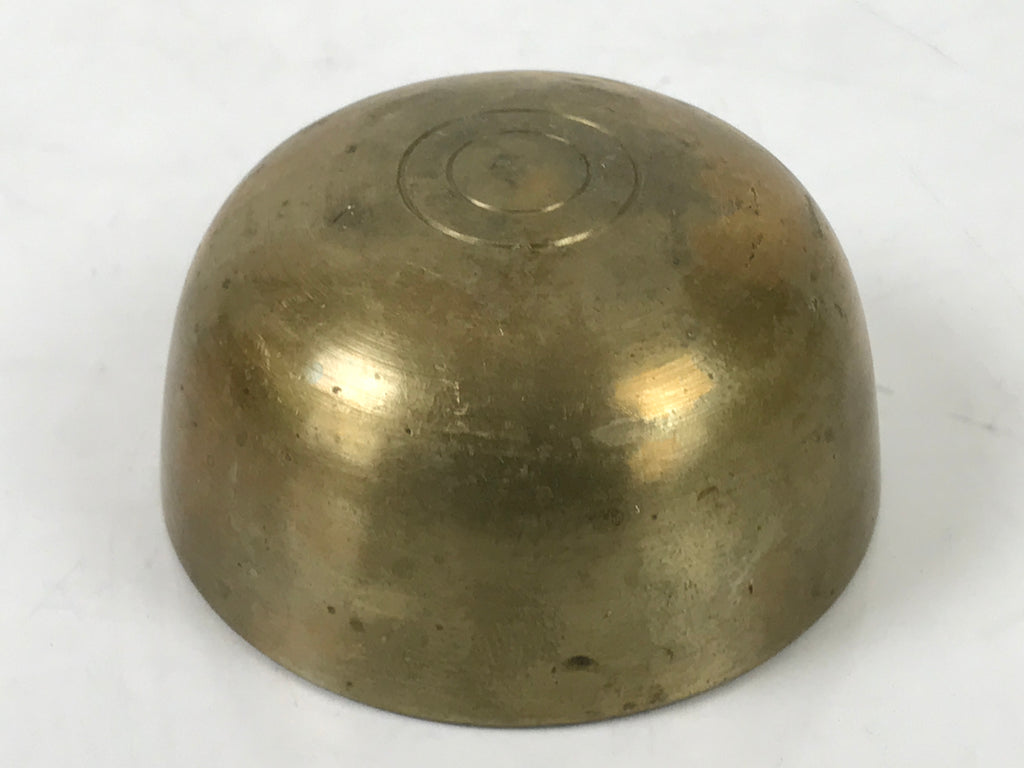 Japanese Buddhist Altar Fitting Brass Metal Orin Bell Singing Bowl Butsugu BA593