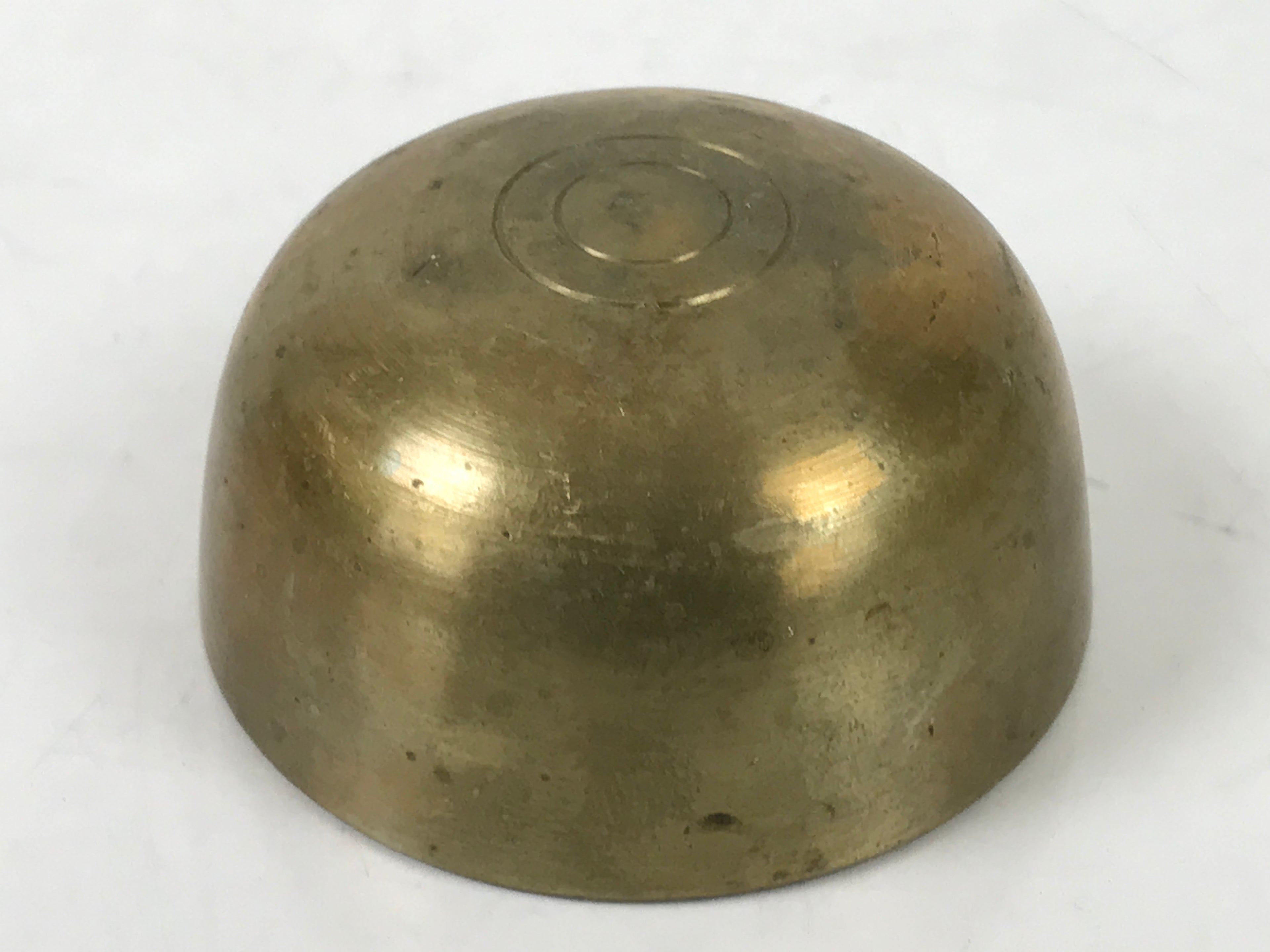 Japanese Buddhist Altar Fitting Brass Metal Orin Bell Singing Bowl Butsugu BA593