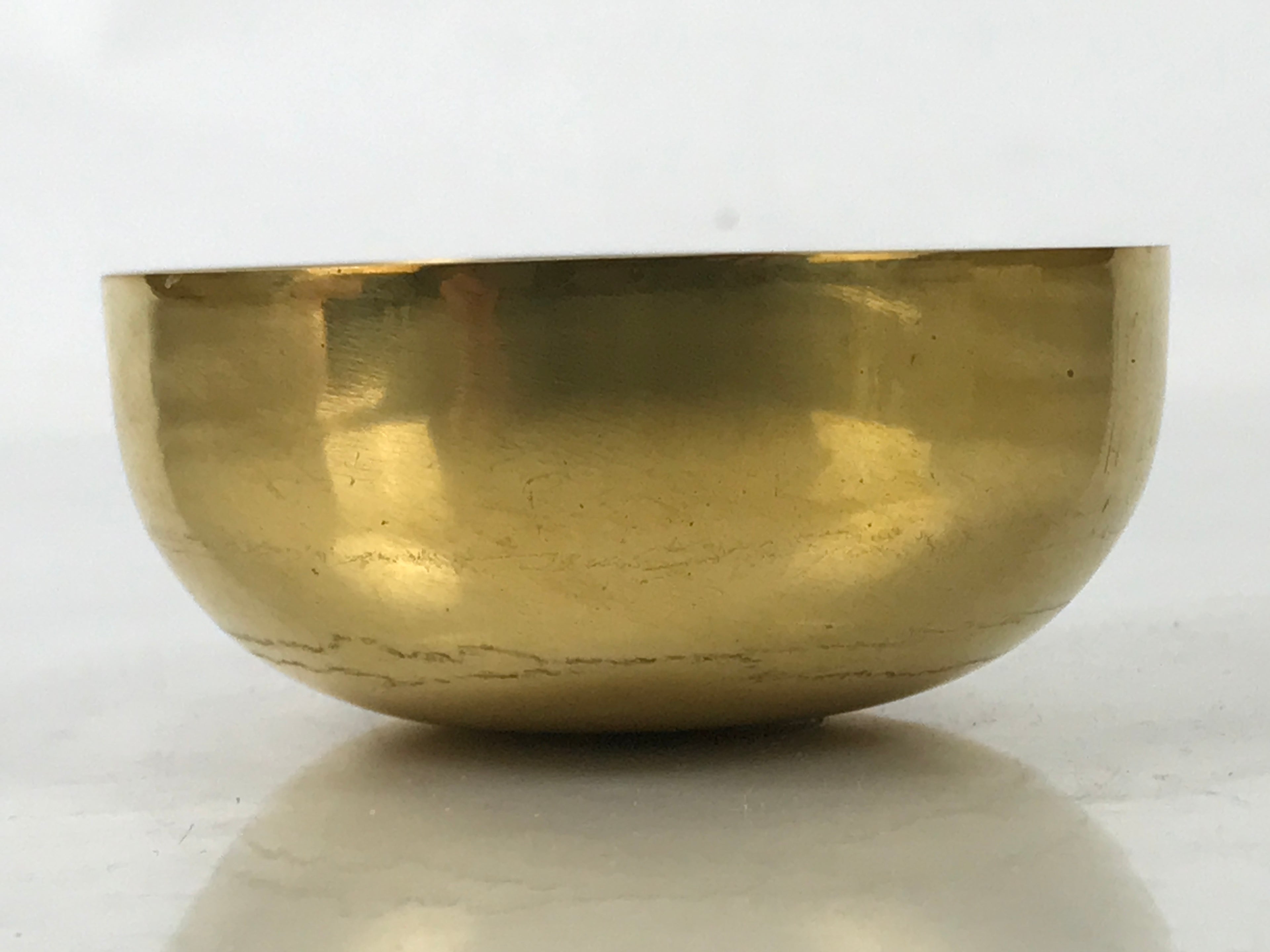 Japanese Buddhist Altar Fitting Brass Metal Orin Bell Singing Bowl Butsugu BA594