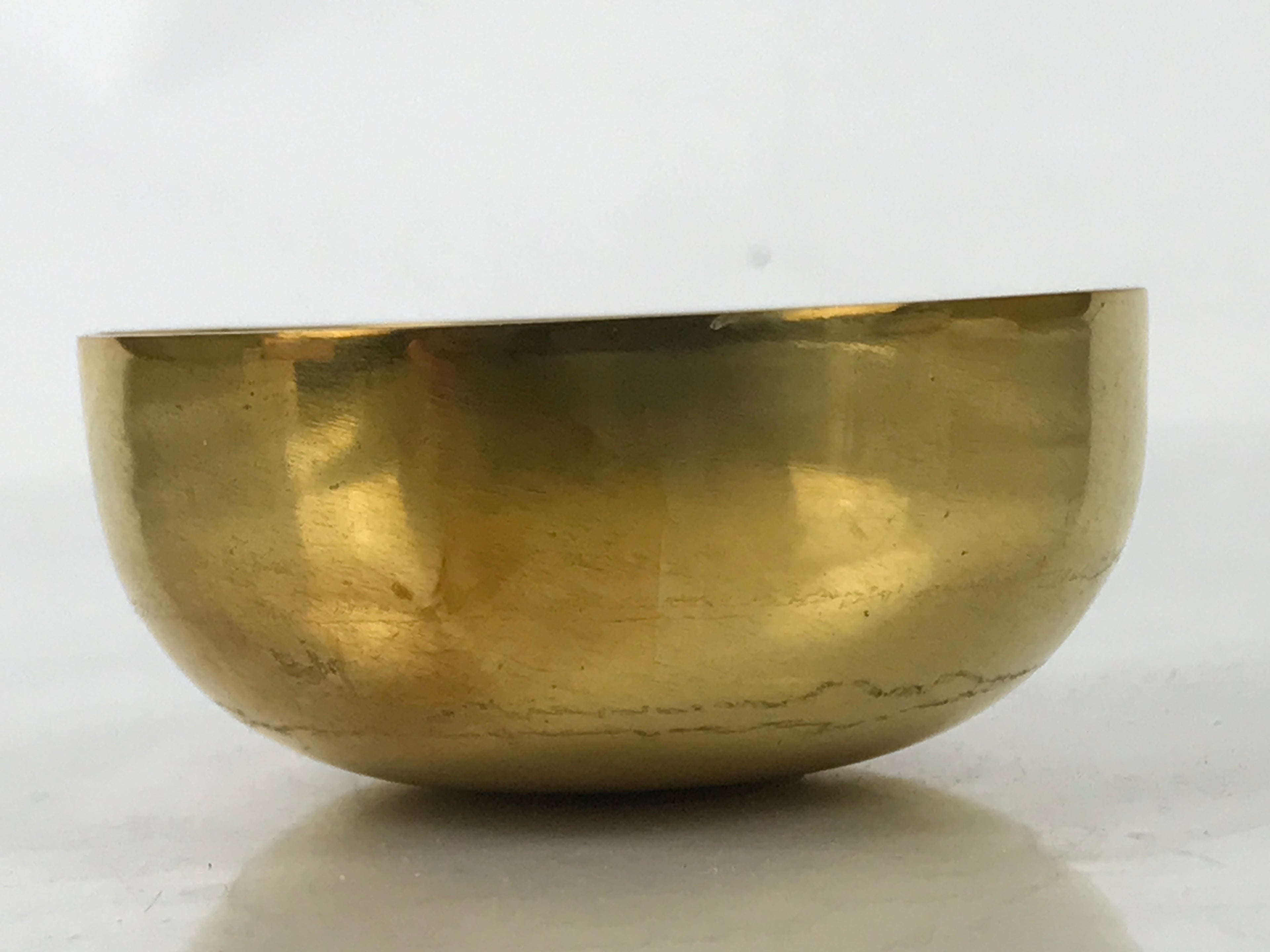 Japanese Buddhist Altar Fitting Brass Metal Orin Bell Singing Bowl Butsugu BA594