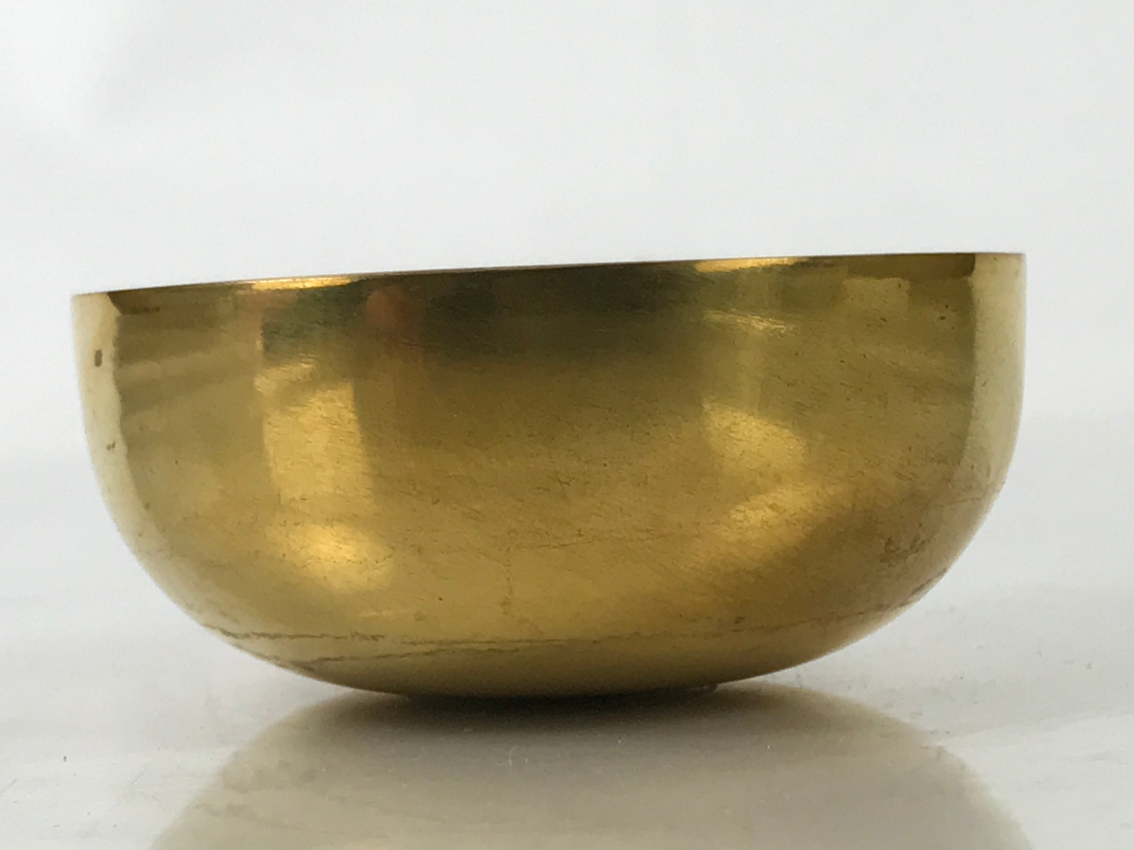 Japanese Buddhist Altar Fitting Brass Metal Orin Bell Singing Bowl Butsugu BA594