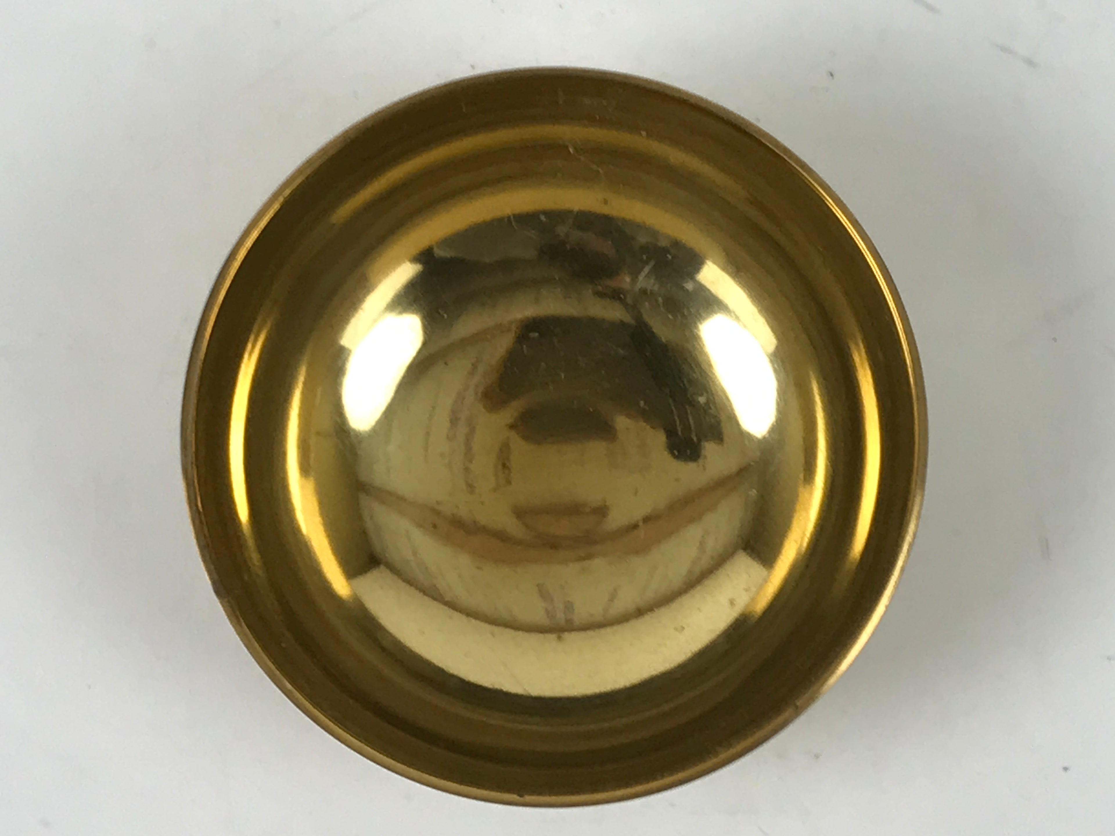 Japanese Buddhist Altar Fitting Brass Metal Orin Bell Singing Bowl Butsugu BA594