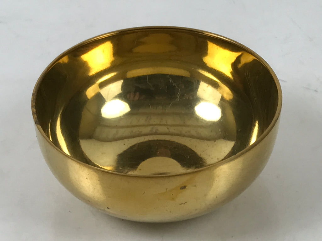 Japanese Buddhist Altar Fitting Brass Metal Orin Bell Singing Bowl Butsugu BA594
