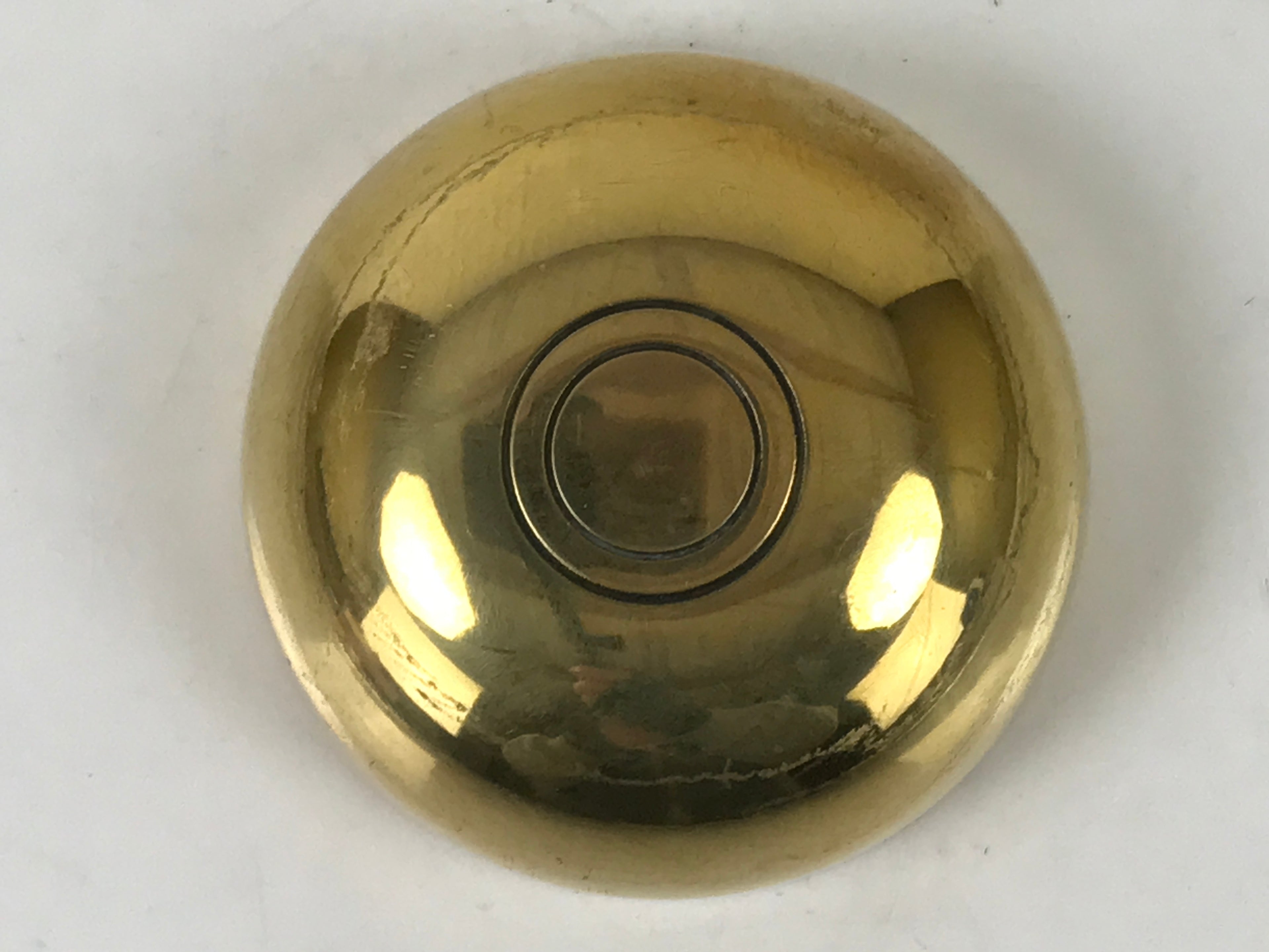 Japanese Buddhist Altar Fitting Brass Metal Orin Bell Singing Bowl Butsugu BA594