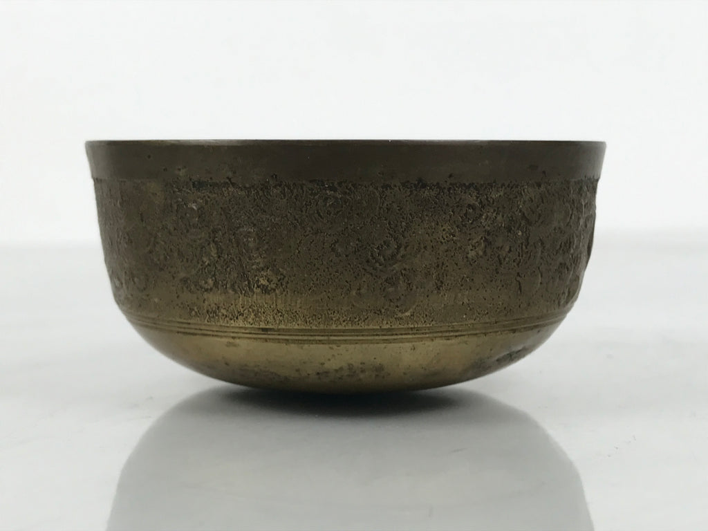 Japanese Buddhist Altar Fitting Brass Metal Orin Bell Singing Bowl Butsugu BA906