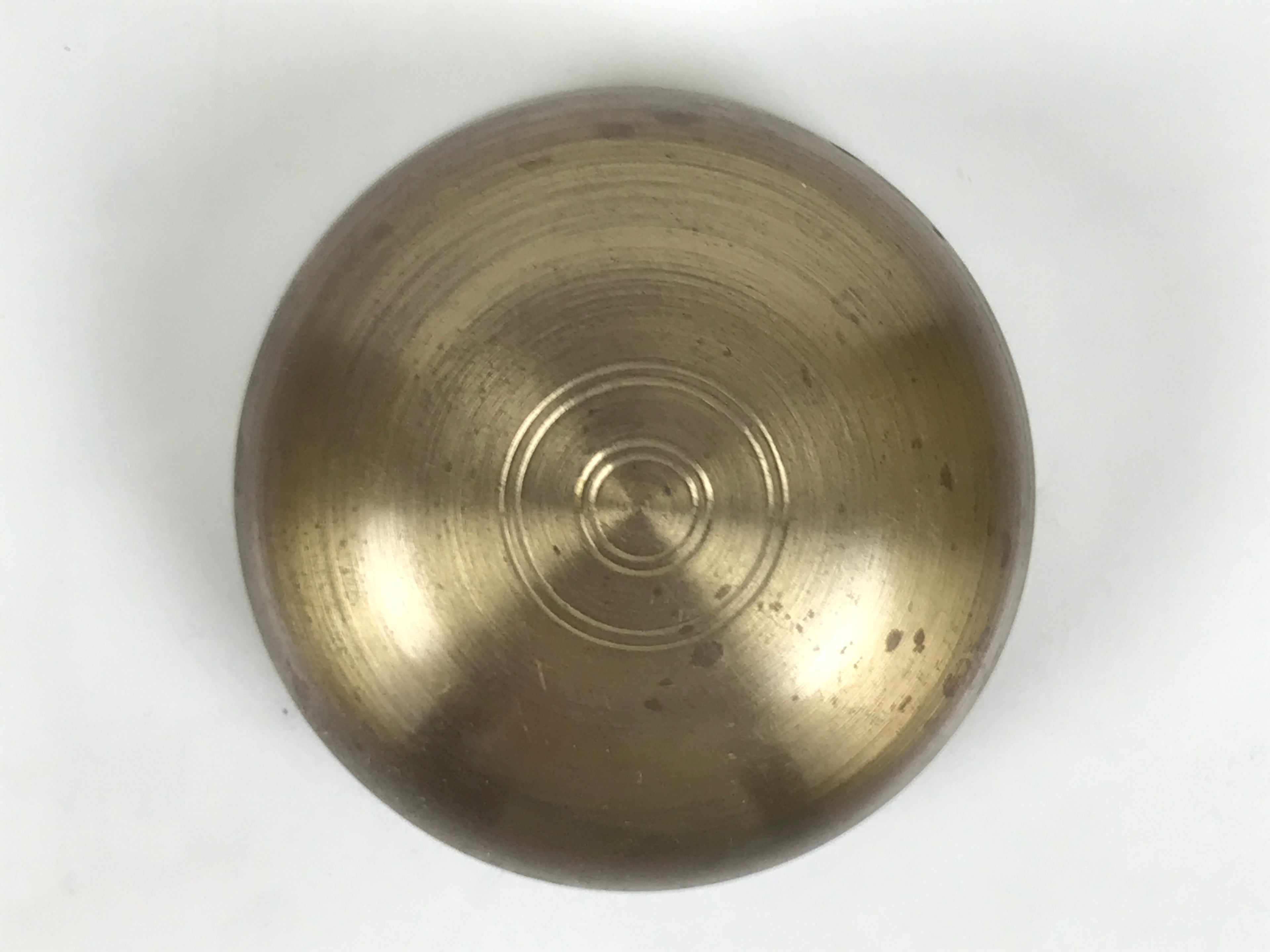 Japanese Buddhist Altar Fitting Brass Metal Orin Bell Singing Bowl Butsugu BA907