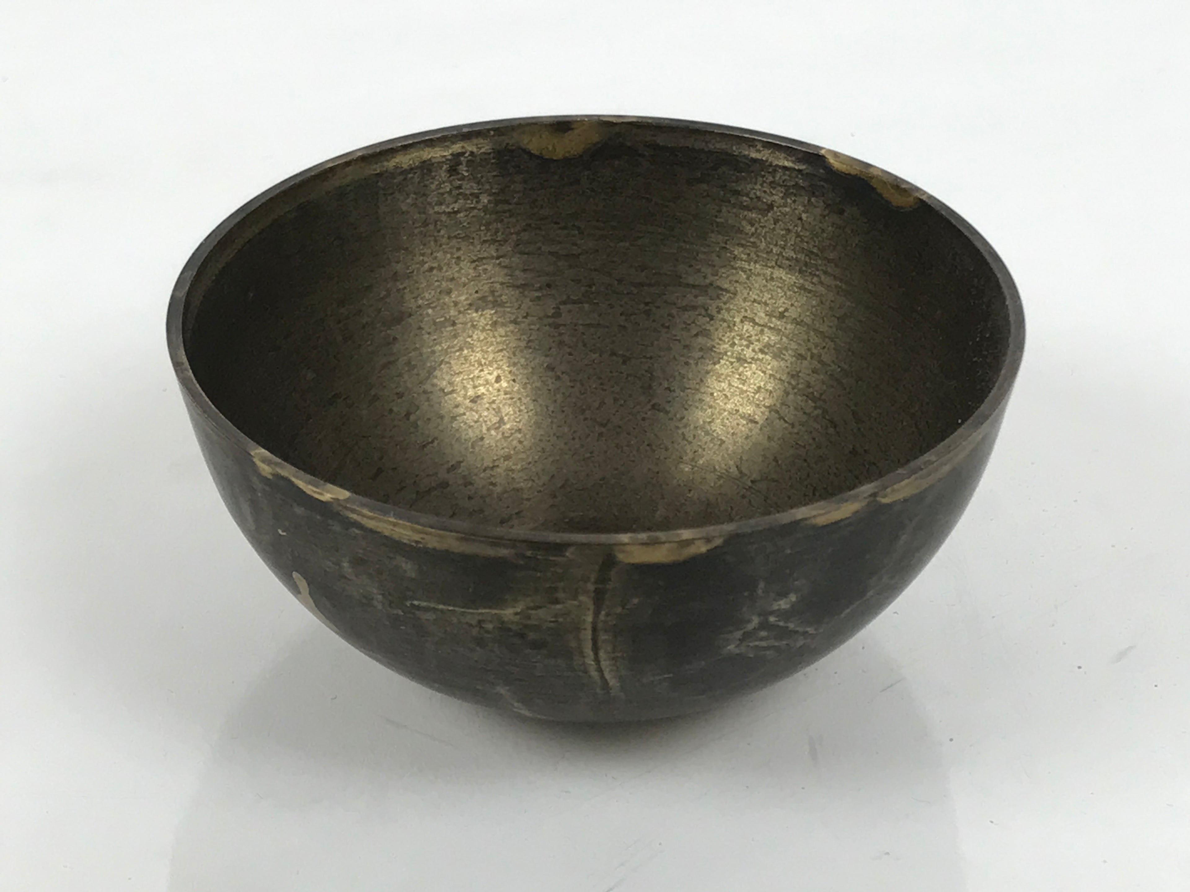 Japanese Buddhist Altar Fitting Brass Metal Orin Bell Singing Bowl Butsugu BA909