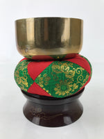 Japanese Buddhist Altar Fitting Brass Orin Bell Singing Bowl Resin Stand BA492