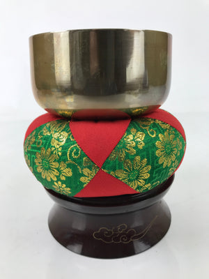 Japanese Buddhist Altar Fitting Brass Orin Bell Singing Bowl Resin Stand BA492