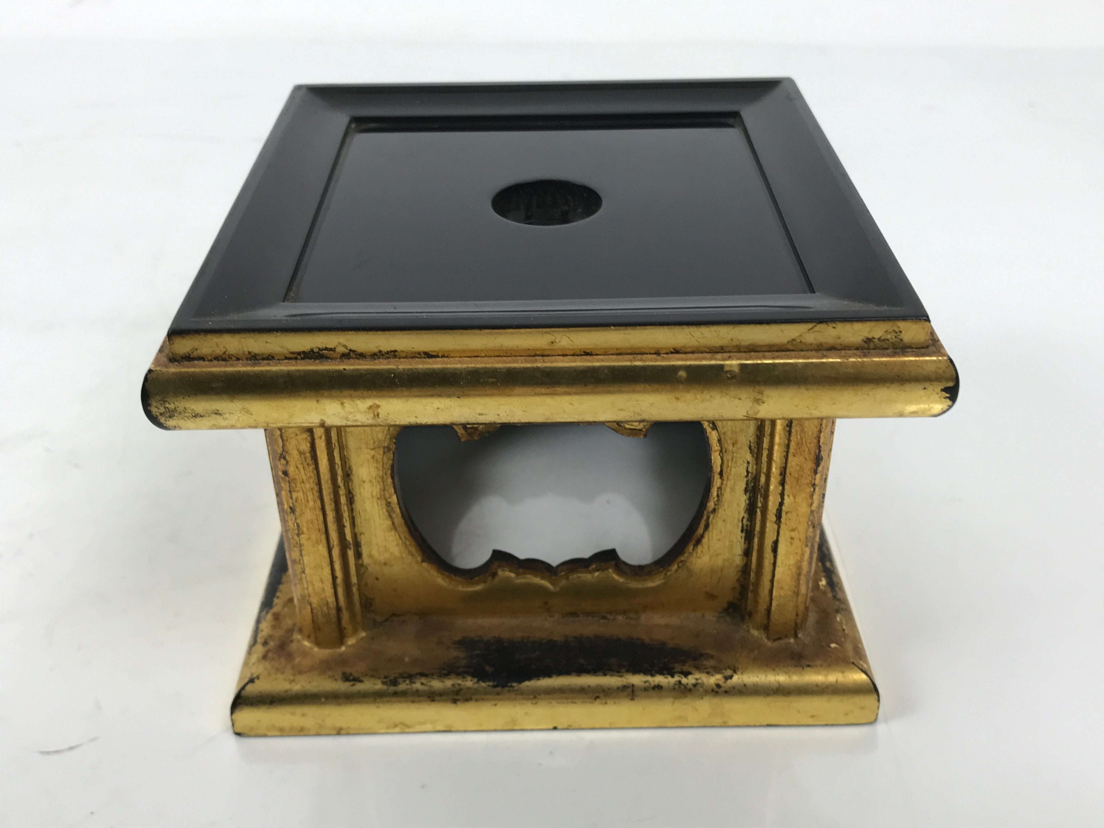 Japanese Buddhist Altar Fitting Brass Orin Bell Singing Bowl Resin Stand BA617