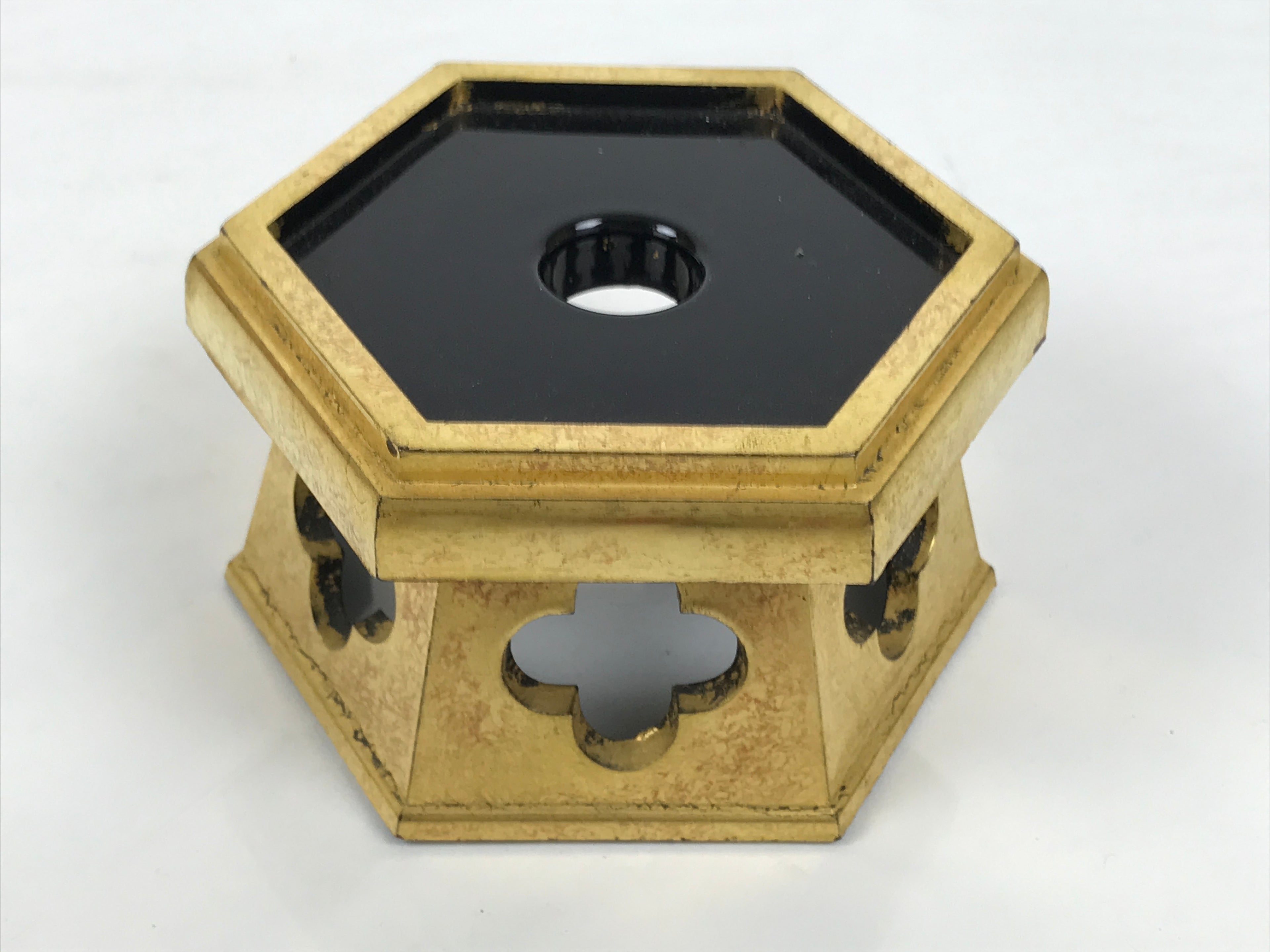 Japanese Buddhist Altar Fitting Brass Orin Bell Singing Bowl Resin Stand BA904