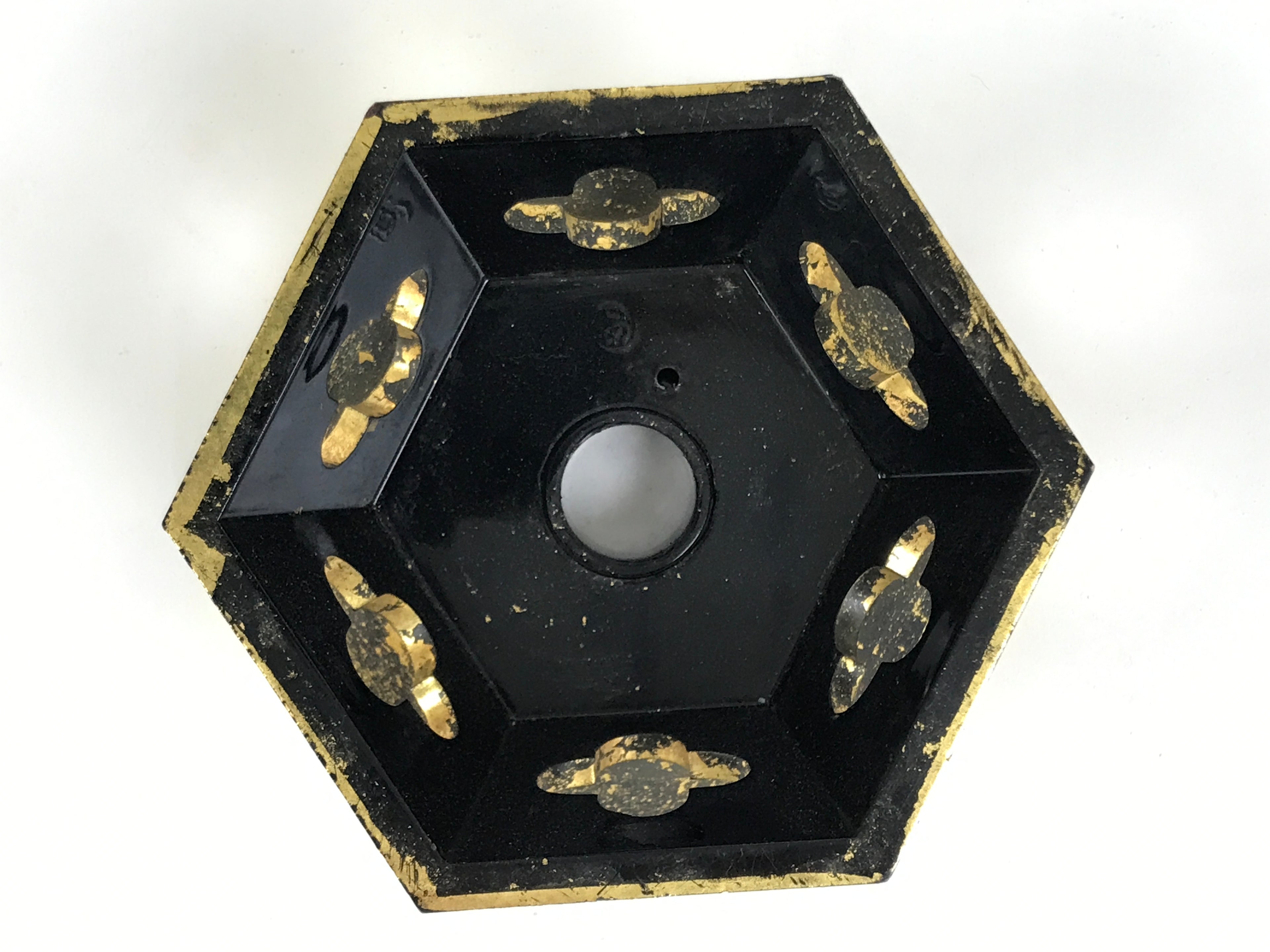 Japanese Buddhist Altar Fitting Brass Orin Bell Singing Bowl Resin Stand BA904