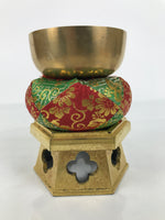 Japanese Buddhist Altar Fitting Brass Orin Bell Singing Bowl Resin Stand BA904