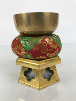 Japanese Buddhist Altar Fitting Brass Orin Bell Singing Bowl Resin Stand BA904