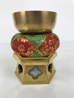 Japanese Buddhist Altar Fitting Brass Orin Bell Singing Bowl Resin Stand BA904