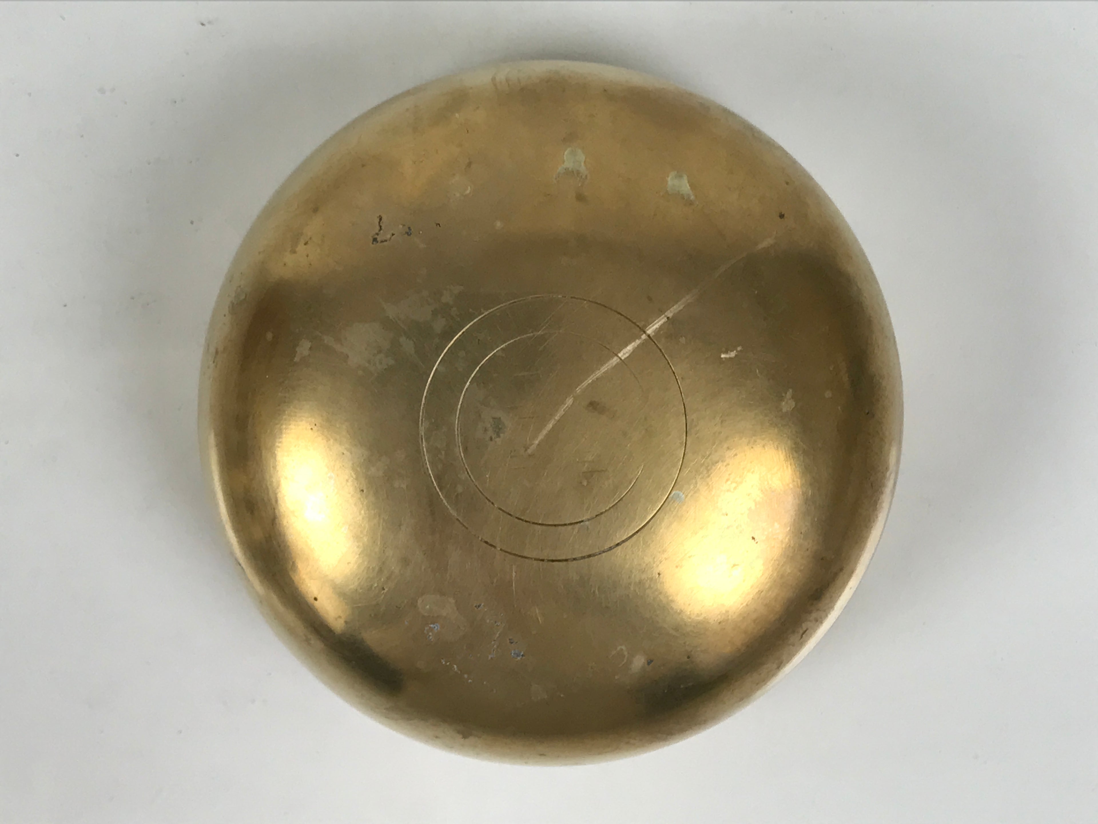 Japanese Buddhist Altar Fitting Brass Orin Bell Singing Bowl Resin Stand BA904