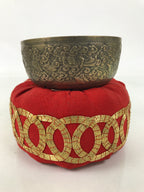 Japanese Buddhist Altar Fitting Brass Orin Bell Vtg Singing Bowl Pillow BA754