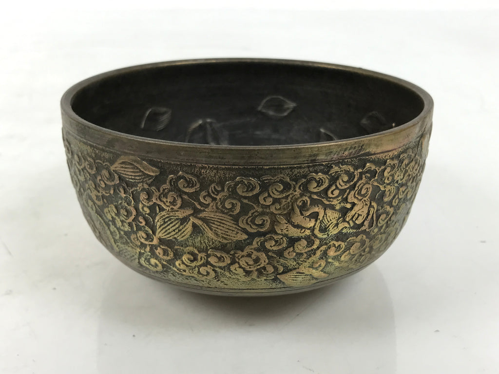 Japanese Buddhist Altar Fitting Brass Orin Bell Vtg Singing Bowl Pillow BA754