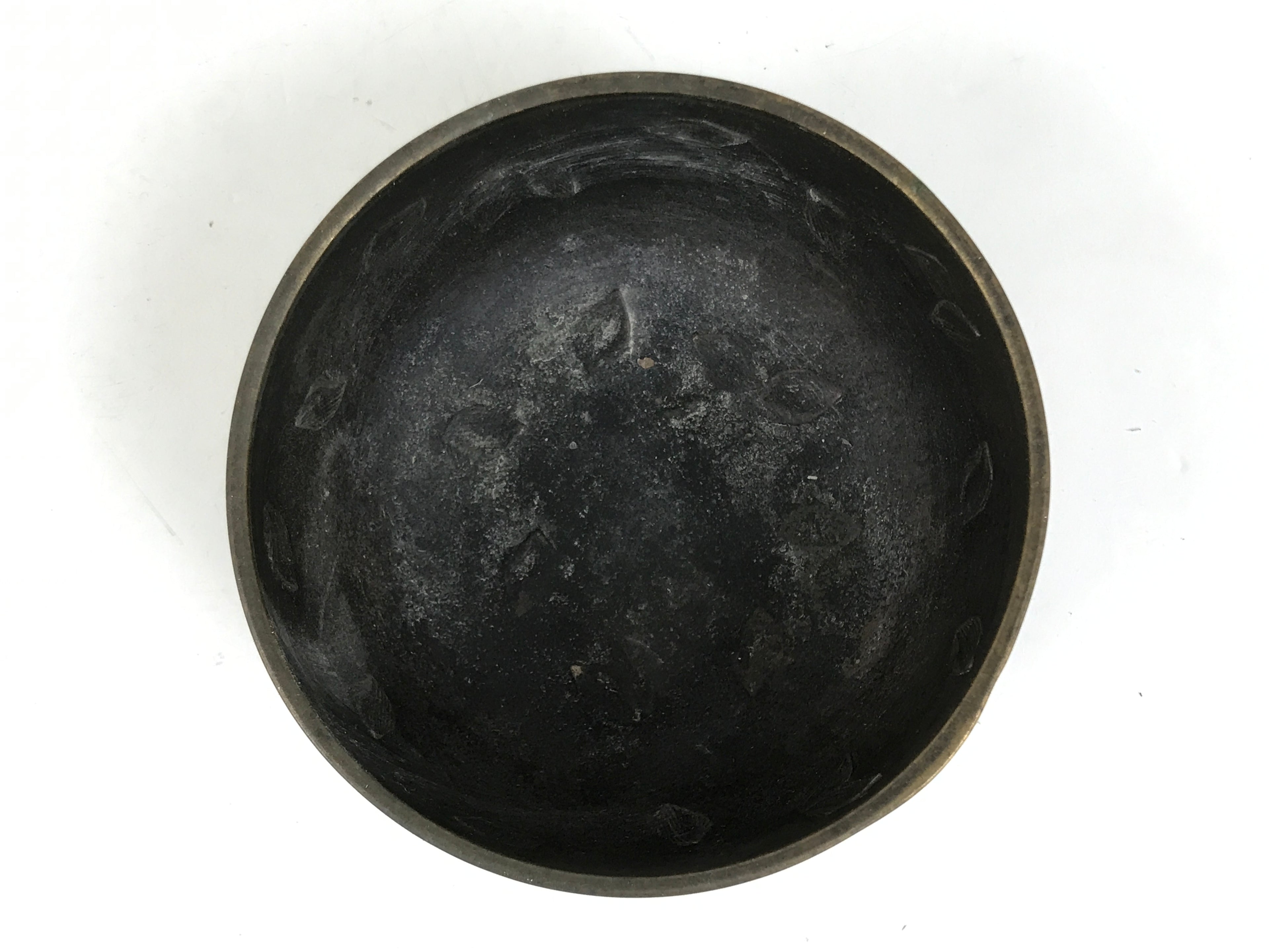 Japanese Buddhist Altar Fitting Brass Orin Bell Vtg Singing Bowl Pillow BA754