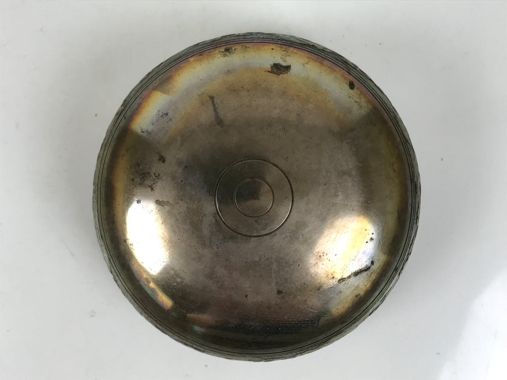Japanese Buddhist Altar Fitting Brass Orin Bell Vtg Singing Bowl Pillow BA754