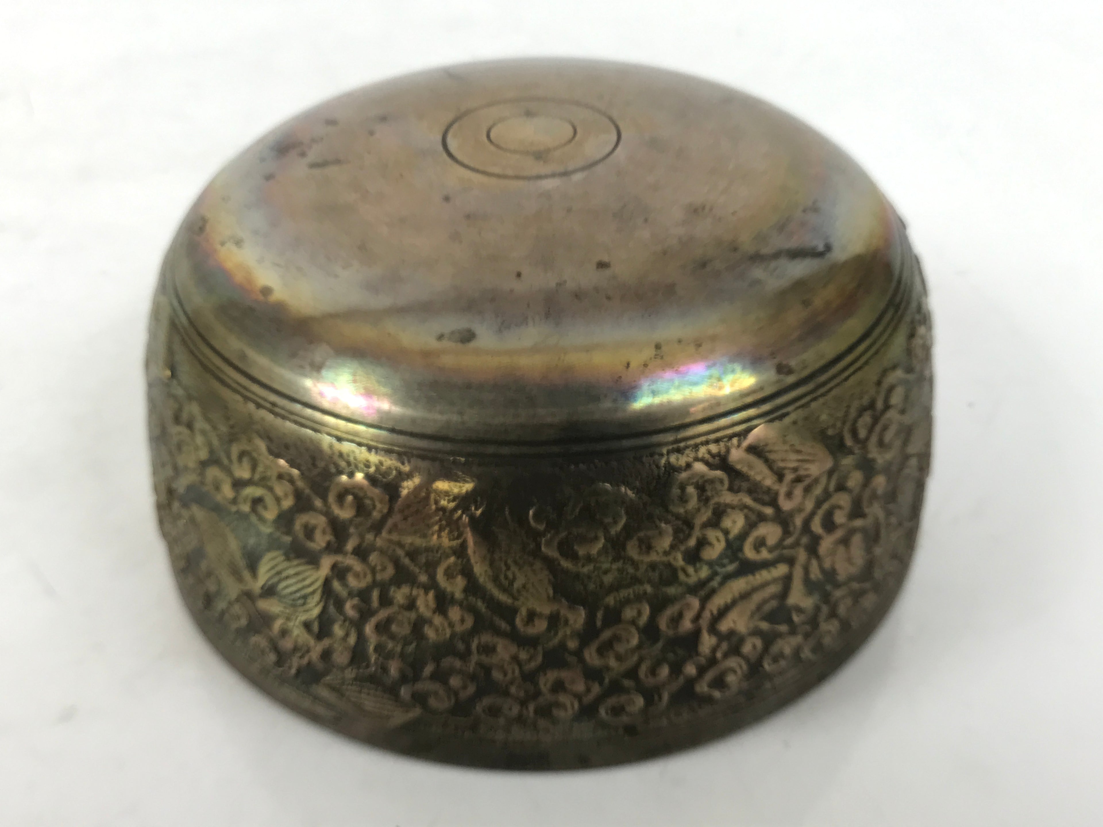 Japanese Buddhist Altar Fitting Brass Orin Bell Vtg Singing Bowl Pillow BA754