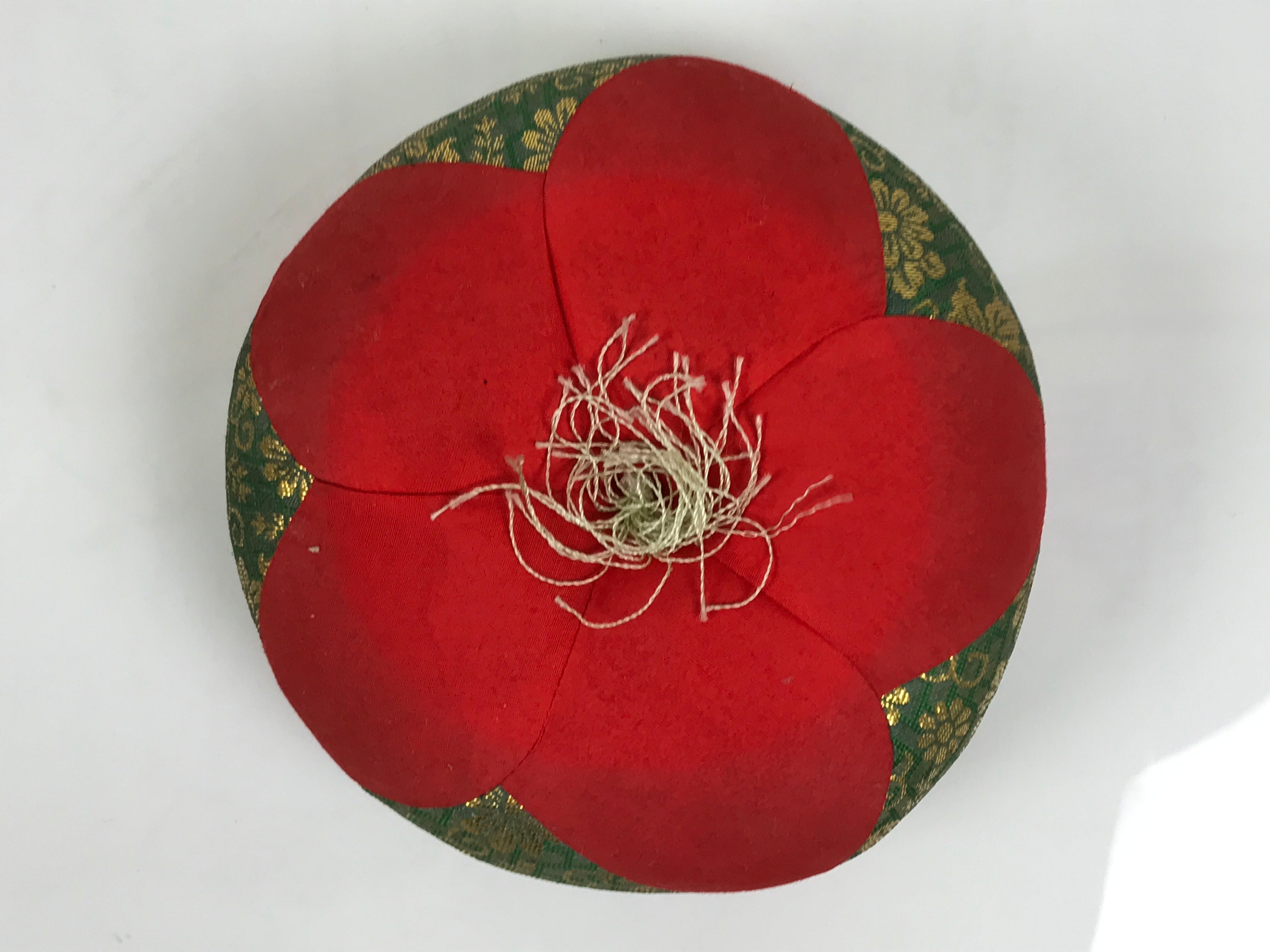 Japanese Buddhist Altar Fitting Brass Orin Bell Vtg Singing Bowl Pillow BA818