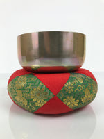 Japanese Buddhist Altar Fitting Brass Orin Bell Vtg Singing Bowl Pillow BA818