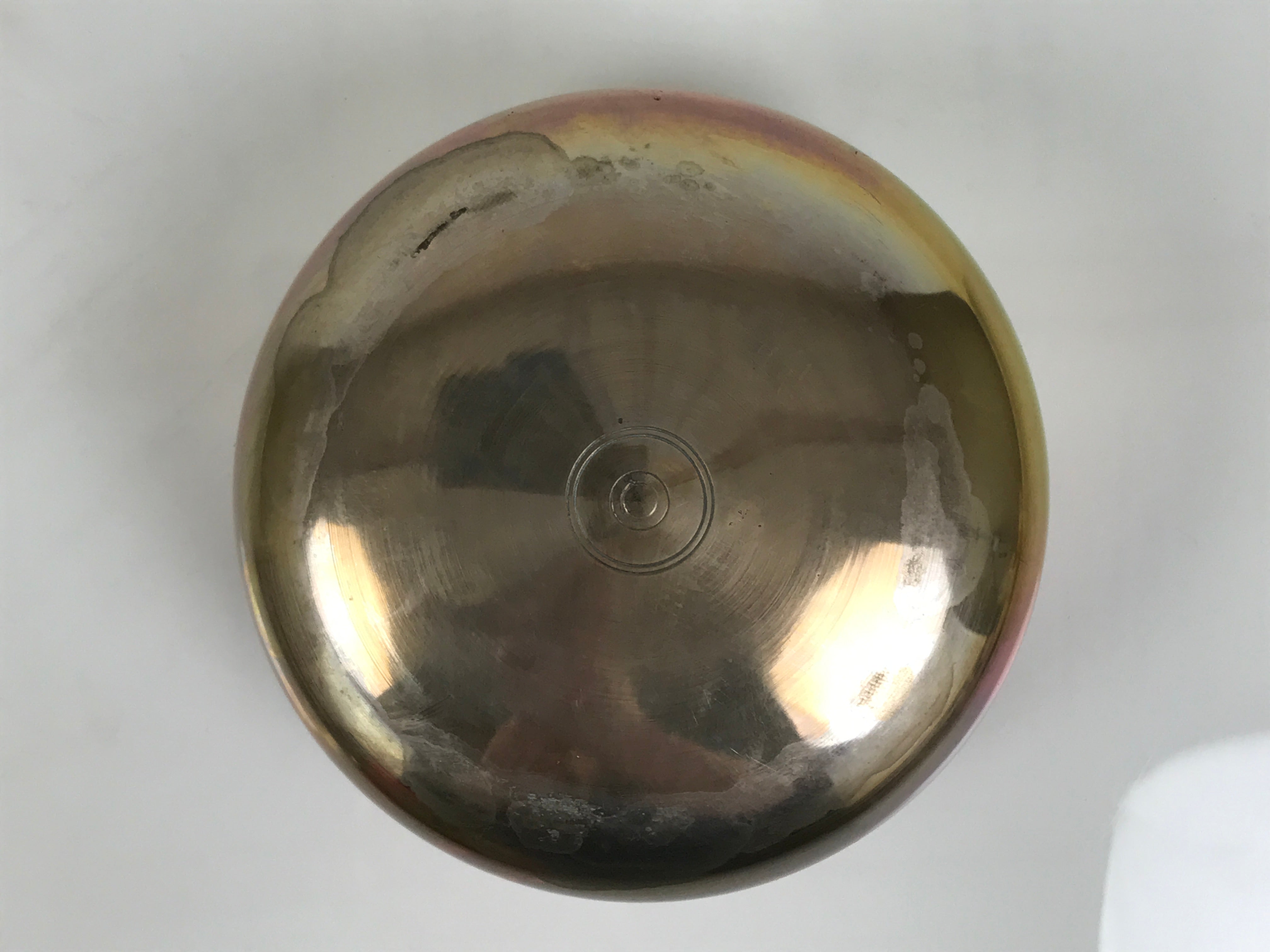 Japanese Buddhist Altar Fitting Brass Orin Bell Vtg Singing Bowl Pillow BA818