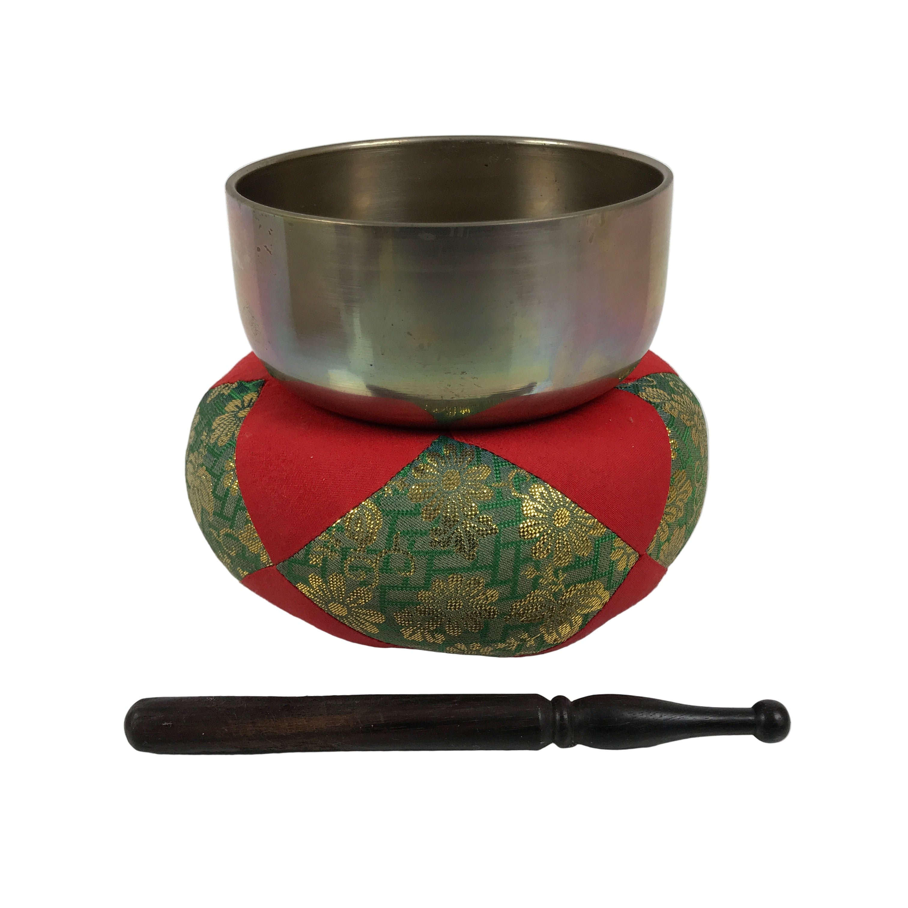 Japanese Buddhist Altar Fitting Brass Orin Bell Vtg Singing Bowl Pillow BA818