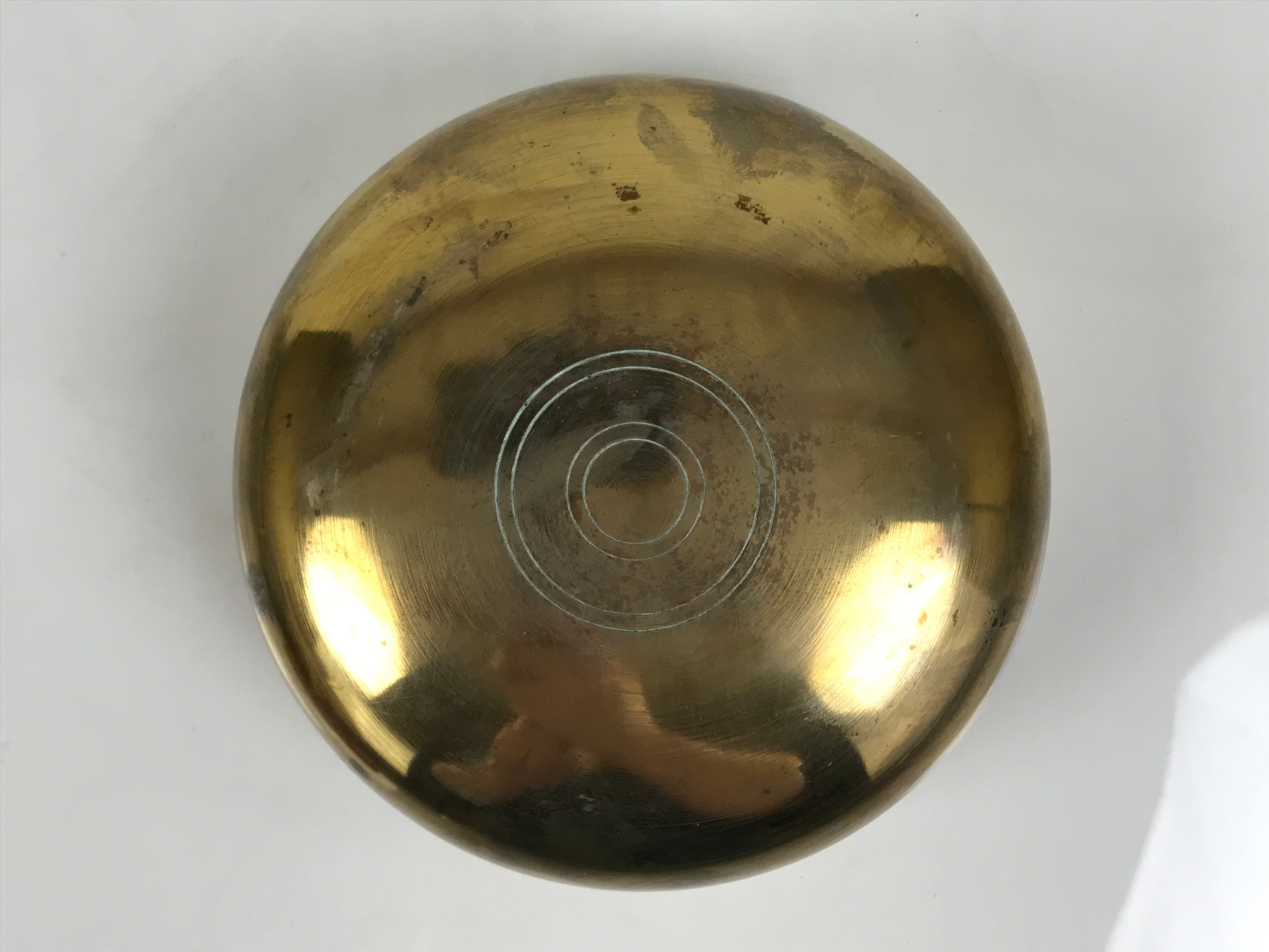 Japanese Buddhist Altar Fitting Brass Orin Bell Vtg Singing Bowl Stand BA821