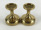 Japanese Buddhist Altar Fitting Brass Rice Offering Cup Vtg 2pc Pair Gold BA57