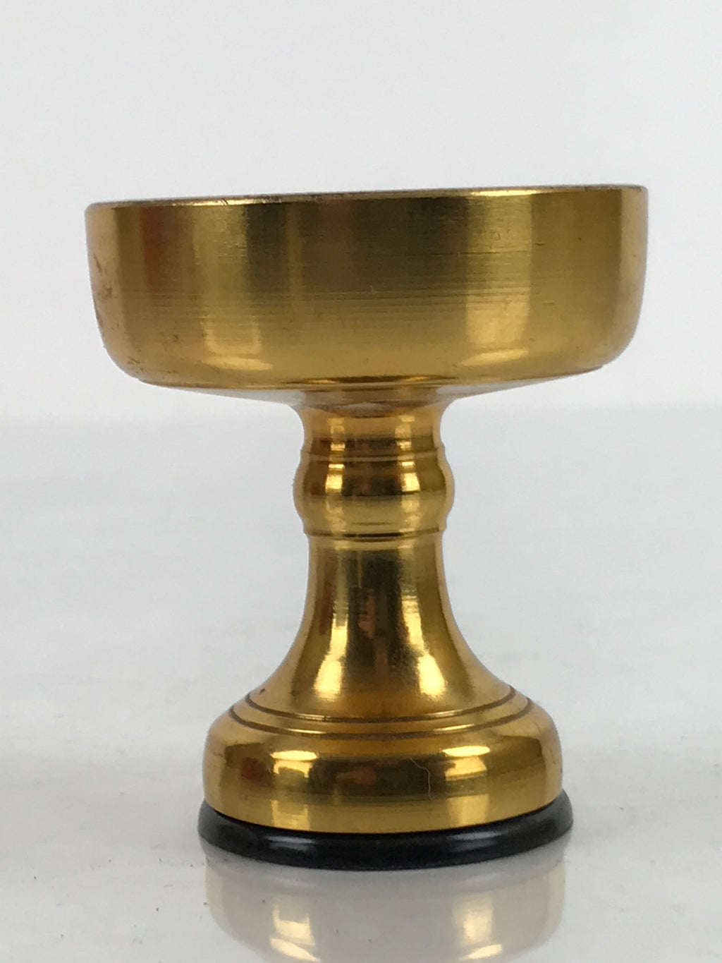 Japanese Buddhist Altar Fitting Brass Rice Offering Cup Vtg Butsugu Gold BA337