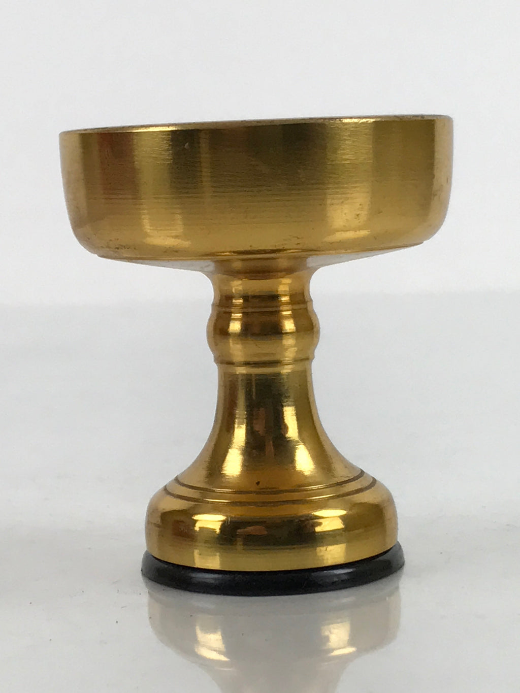 Japanese Buddhist Altar Fitting Brass Rice Offering Cup Vtg Butsugu Gold BA337