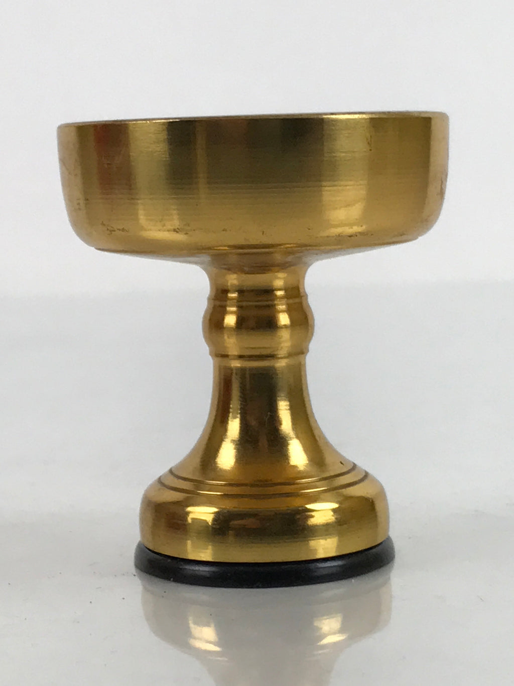 Japanese Buddhist Altar Fitting Brass Rice Offering Cup Vtg Butsugu Gold BA337