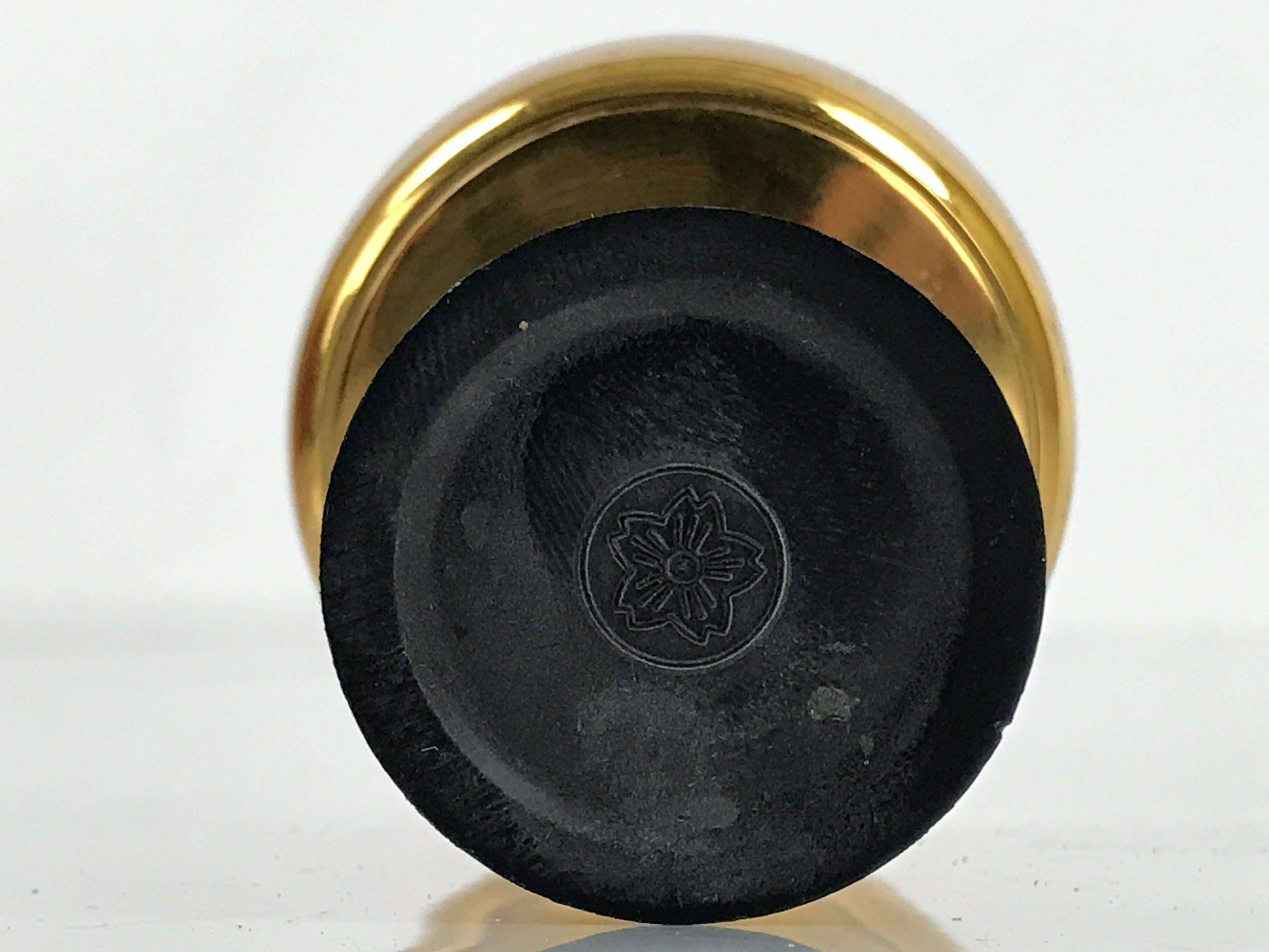Japanese Buddhist Altar Fitting Brass Rice Offering Cup Vtg Butsugu Gold BA337