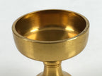 Japanese Buddhist Altar Fitting Brass Rice Offering Cup Vtg Butsugu Gold BA337