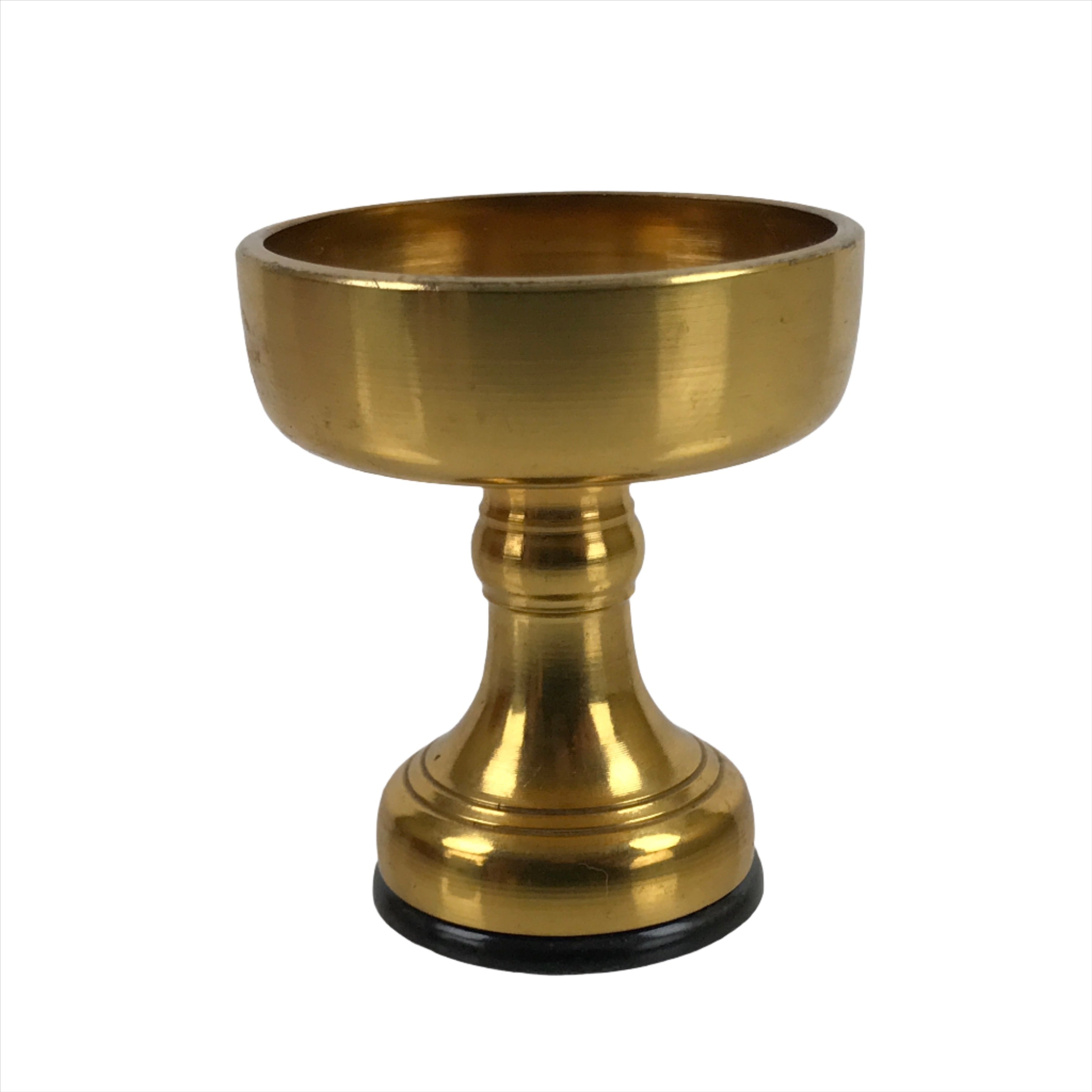 Japanese Buddhist Altar Fitting Brass Rice Offering Cup Vtg Butsugu Gold BA337